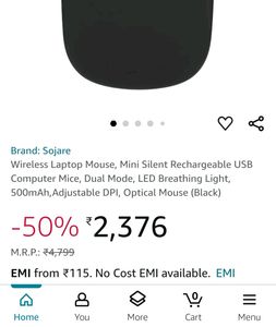 Enter E-W59BU Wireless Laptop Mouse, Mini Silent