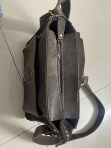 Vintage Leather Messenger Bag