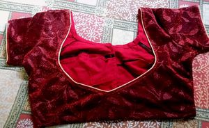 Maroon Velvet Blouse