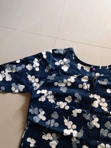 Floral Print Maroon Kurtis-Combo