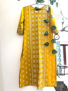 Elegant Yellow Kurta set with pants