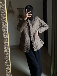 QUILTED LIGHWEIGHT DARK BROWN JACKET