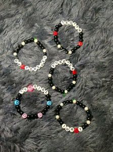 Beaded Word Bracelets - Set of 5