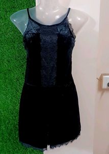 Imported Velvet Playsuit