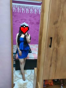 Zara Blue Peplum Style Dress