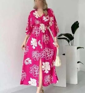 Floral Print Maxi Dress 4XL