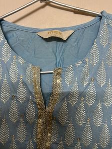 Blue Embroidered Kurta 🩵