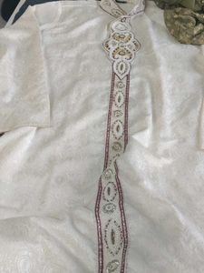 Elegant White Kurta sherwani