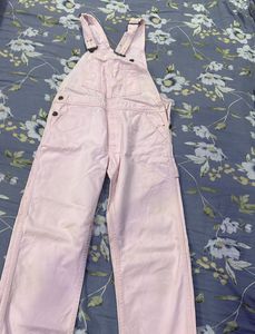 Pink Denim Overalls