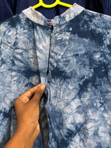 ❗PRICE DROP❗Denim Printed Mini Dress