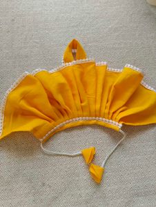 Yellow Dress with Lace Trim