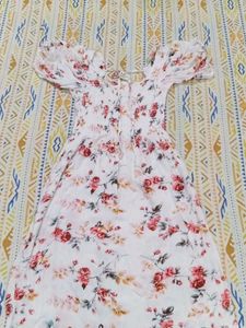 Floral Puff Sleeve Maxi Dress
