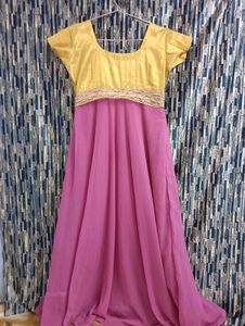Elegant Pink &amp; Gold Dress