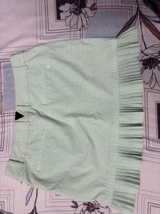 Mint Green Pleated Skirt