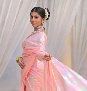 🌈🌈 rainbow Pink Saree