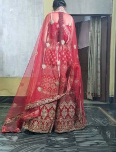 Red Embroidered Lehenga Choli Set