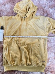 Corduroy Yellow Hoodie