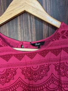 People Pink Peplum Top