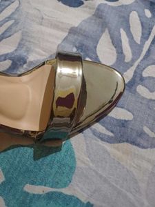 Gunmetal Ankle Strap Heels