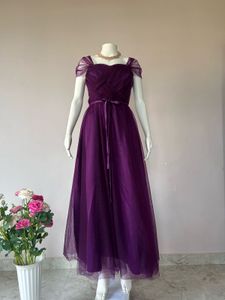 lovely violet tulle gown