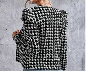 Houndstooth Print Jacket