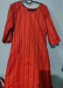 Red Embroidered Kurta Set
