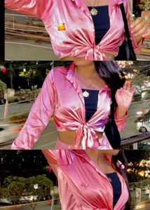 Pink Satin shirt