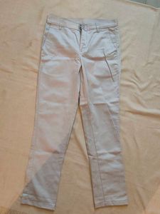 Beige Casual Pants