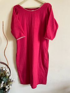 Red Cotton Kurta