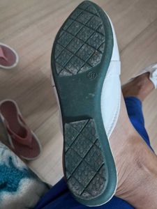 White Flat Slippers