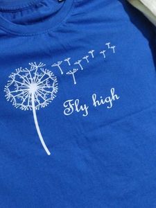 Blue &#39;Fly High&#39; Graphic Tee