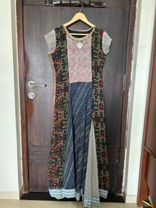 Elegant Floral Print Long Gown
