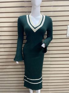 Green Vneck Dress
