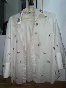 Zara Rhinestone White Shirt