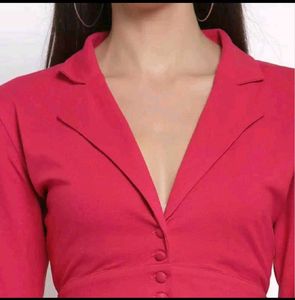 Pink Blazer Dress