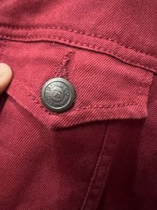 Maroon Demin Jacket