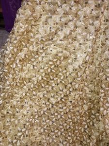 Purple And Golden Clr Long Frock Dress For (Girl