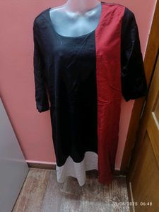 Xxl Color Block Kurta