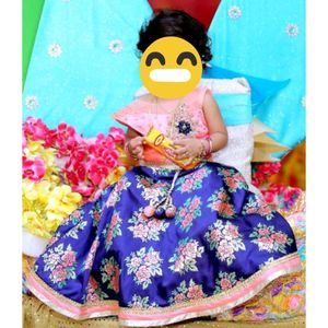 Floral Lehenga Choli Set With Real Baby Pics
