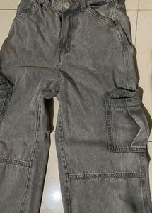 Gray Cargo Jeans