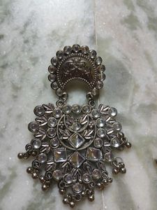 Silver Oxidized Dangle Earrings