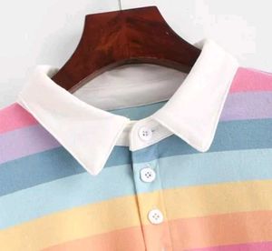 Rainbow Striped Crop Top