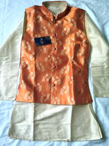 Floral Waistcoat Kurta Set