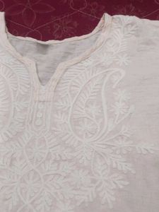 Chikankari A-Line Short Kurti