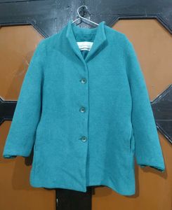 Green Button-Down Coat