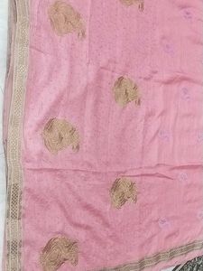 Pink Colour Saree And Looking Beautifull