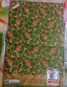 Elegant Green and yellow cotton saree set of 2