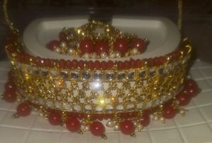 Red &amp; Gold Jewelry Set