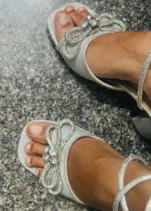 Novo Silver Sparkly Heels