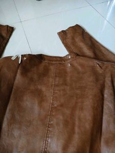Zara Brown Faux Leather Jacket